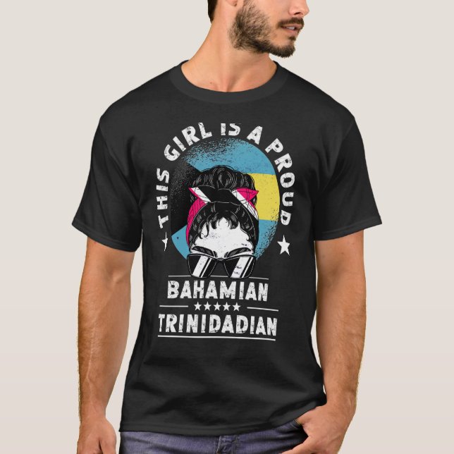 Bahamas Flag Trinidad&Tobago Grown Women Girl Prid T-Shirt (Front)