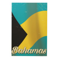 Bahamas Flag vintage travel poster