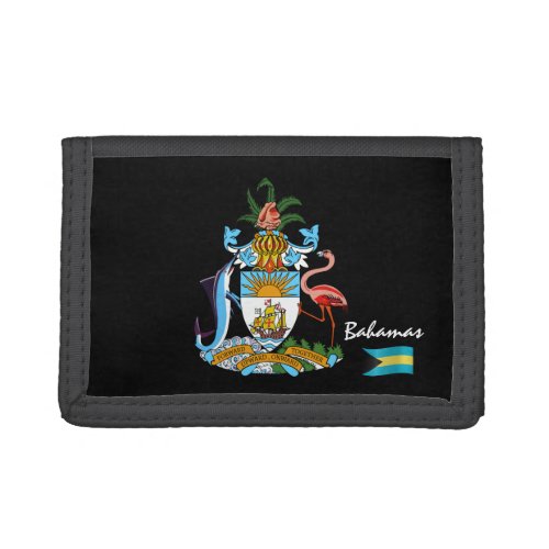 Bahamas flag wallets emblem Bahamas fashion Trifold Wallet