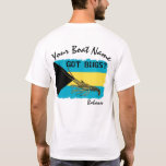 Bahamas Flag with Spiny Lobster design T-Shirt