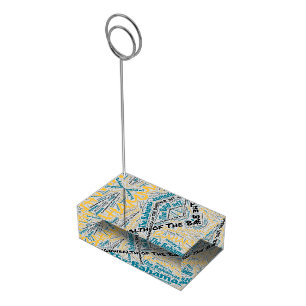Bahamas Flag Word Cloud Place Card Holder