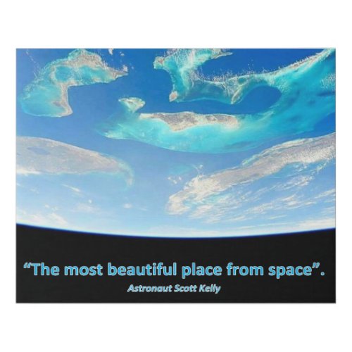 Bahamas from space canvas art