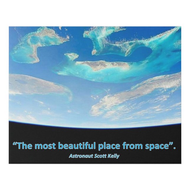 Bahamas from space canvas art (Front)