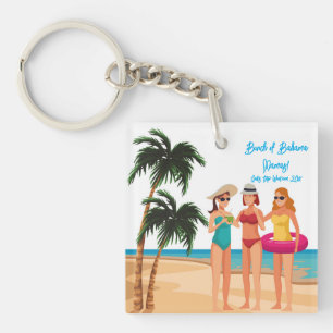 Bahamas Girls Trip Bachelorette Party Vacation Keychain