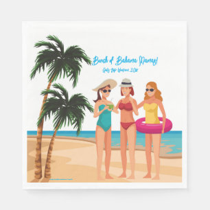 Bahamas Girls Trip Bachelorette Party Vacation Napkins
