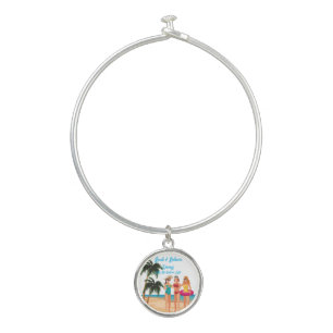 Bahamas Girls Trip Bachelorette Party Vacay Gift Bangle Bracelet