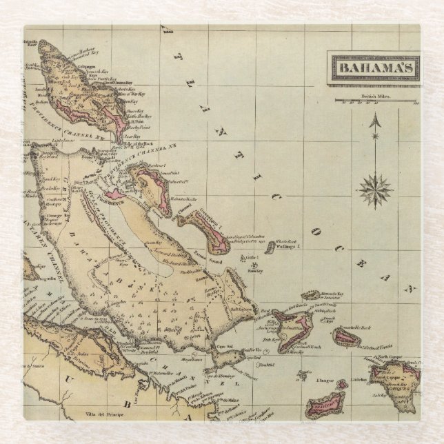 Bahamas Glass Coaster (Front)