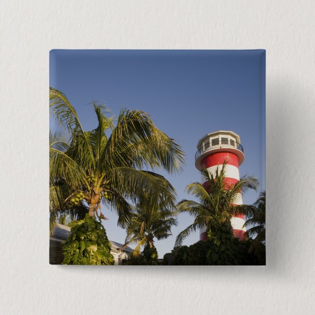 Bahamas, Grand Bahama Island, Freeport, Setting Pinback Button (Front)