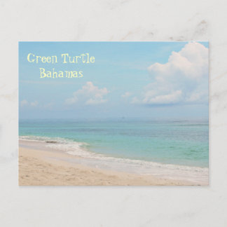 BAHAMAS/GREEN TURTLE CAY" DESERTED BEACH POSTCARD