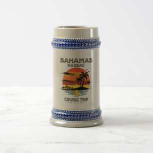 Bahamas Harbor Cruise Sunset Beer Stein