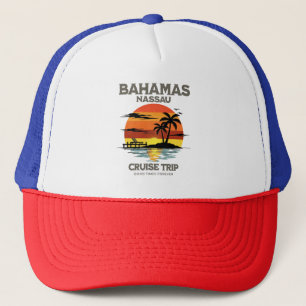 Bahamas Harbor Cruise Sunset Trucker Hat