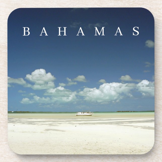 Bahamas Harbor sea and sky view coasters (Front)