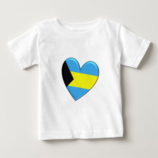 Bahamas Heart Flag Baby T-Shirt