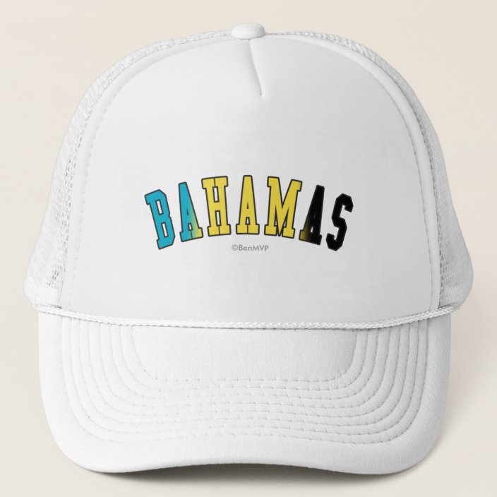 Bahamas in National Flag Colors Hat