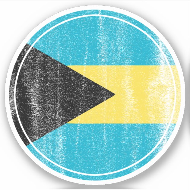 Bahamian Flag Sticker Self Adhesive Vinyl Bahamas BHS BS