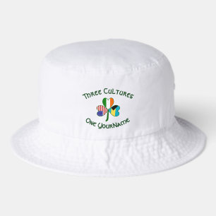 Bahamas Irish USA Shamrock Flag Personalized Bucket Hat