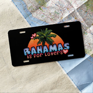 Bahamas is for Lovers License Plate