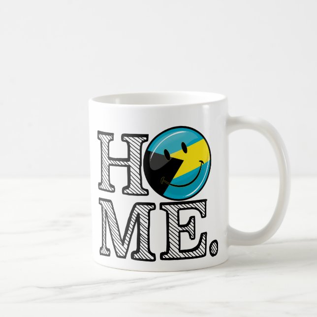 Bahamas is Home Smiling Flag House Warmer Coffee Mug (Right)