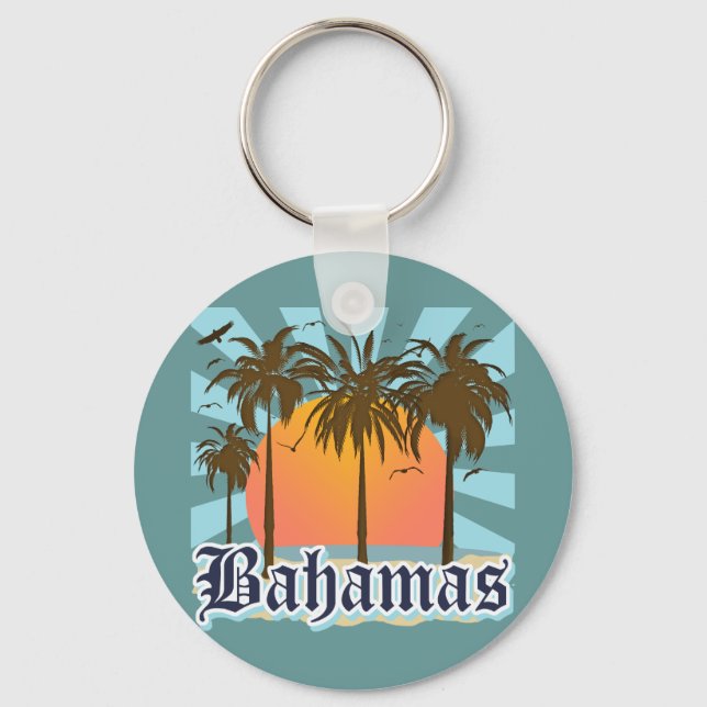 Bahamas Islands Beaches Keychain (Front)