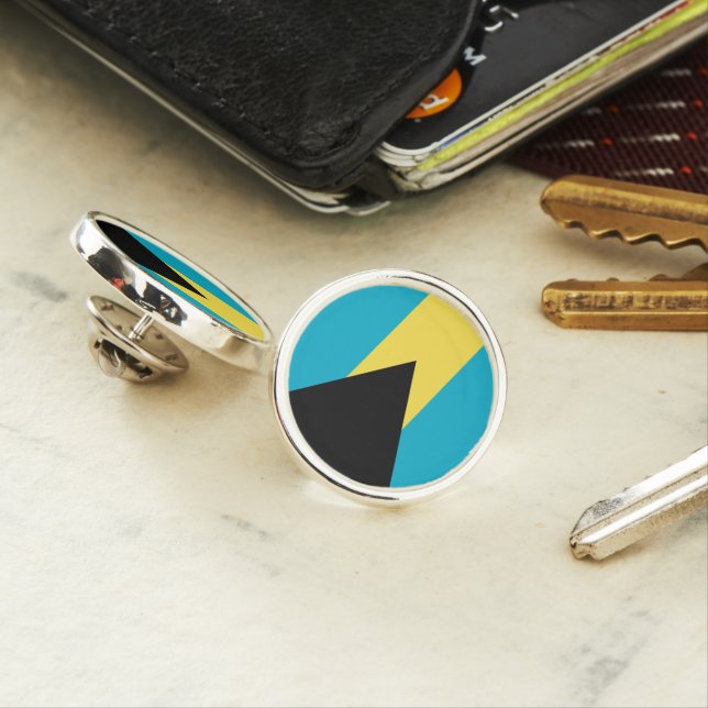 Bahamas Lapel Pin, Bahamas Flag Pin (In Situ)
