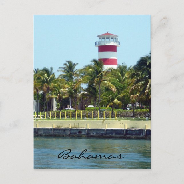 bahamas light house postcard (Front)