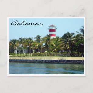 bahamas lighthouse border postcard