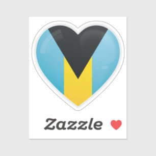 Bahamas Love Flag Sticker
