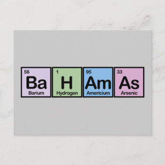 Bahamas made of Elements Postcard