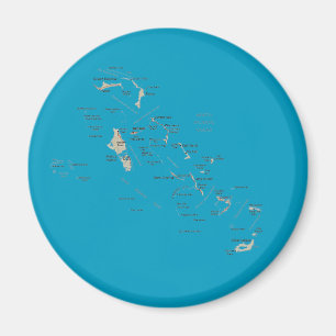 Bahamas Map Magnet