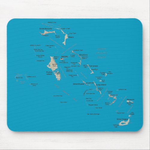 Bahamas Map Mousepad