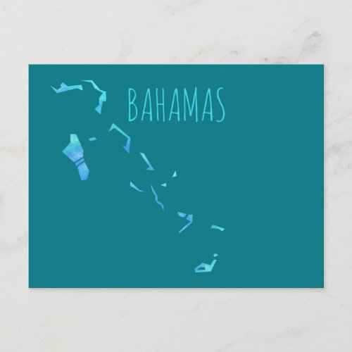 Bahamas Map Postcard