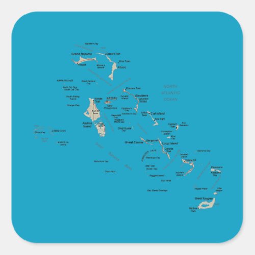 Bahamas Map Sticker