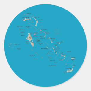 Bahamas Map Sticker