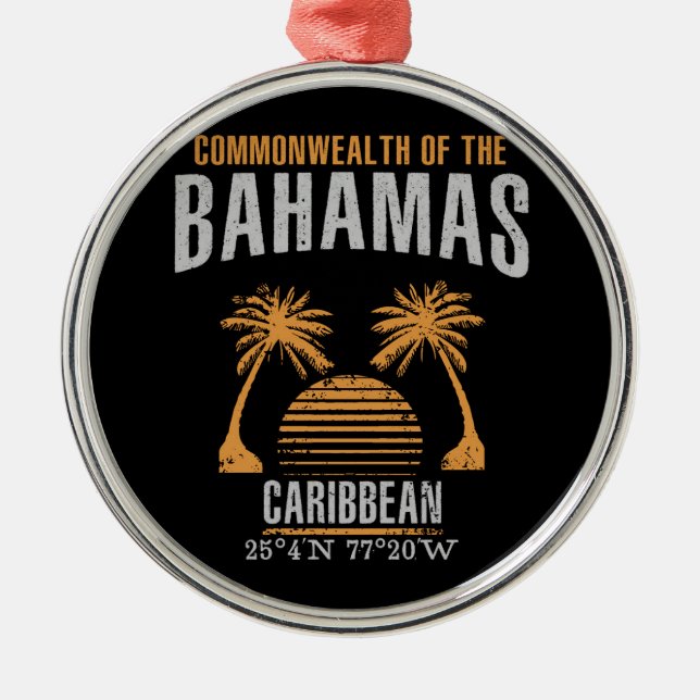 Bahamas Metal Ornament (Front)