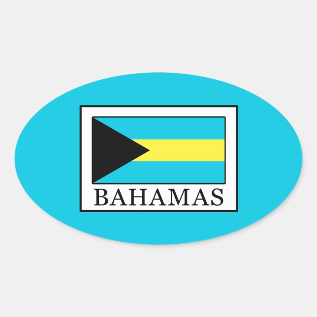 Bahamas Oval Sticker (Front)