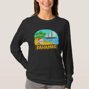 Bahamas Palm Tree Sun Beach Lagoon Island T-Shirt