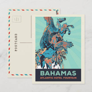 Bahamas Paradise Island, Atlantis resort fountain Postcard