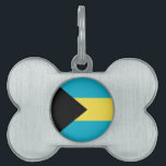 Bahamas Pet Name Tag<br><div class="desc">Bahamas flag</div>