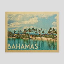 Bahamas Postcard Vintage Travel