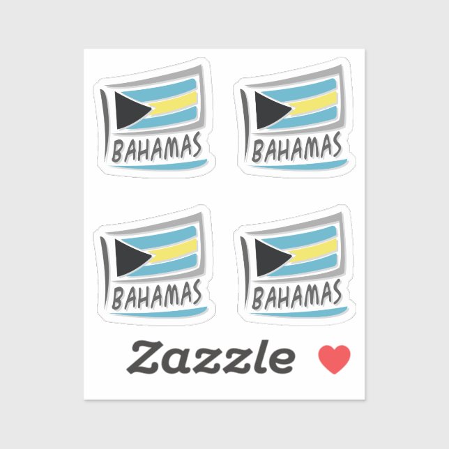 Bahamas  Pride X Flag  Sticker (Sheet)