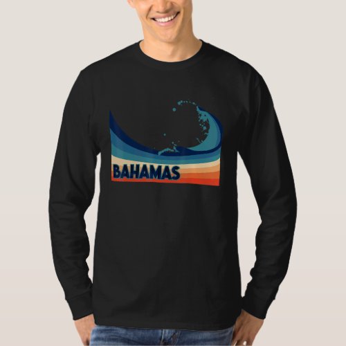 Bahamas Retro Surf Sailing  Fishing Vacation T_Shirt
