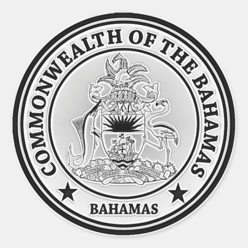 Bahamas Round Emblem Classic Round Sticker