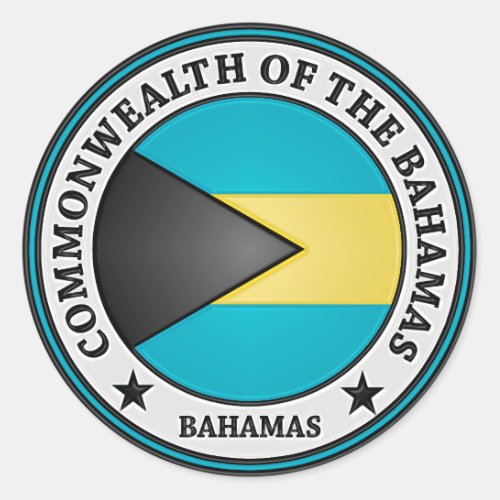 Bahamas Round Emblem Classic Round Sticker