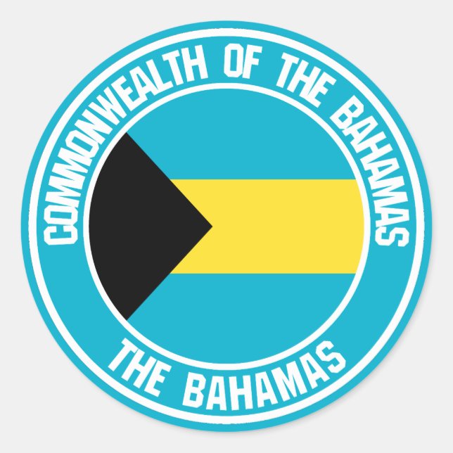 Bahamas Round Emblem Classic Round Sticker (Front)