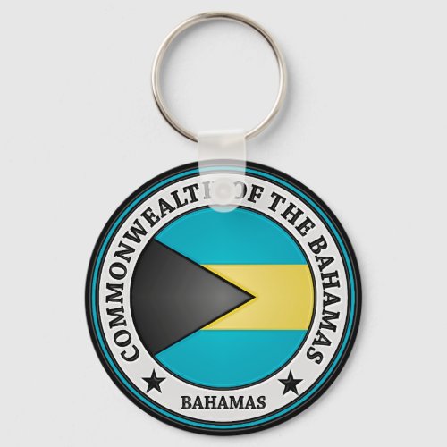 Bahamas Round Emblem Keychain