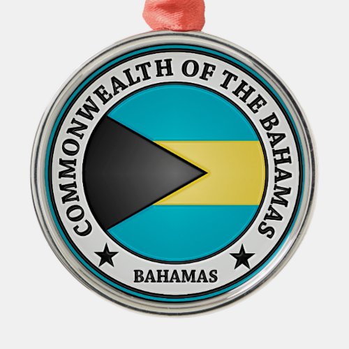Bahamas Round Emblem Metal Ornament