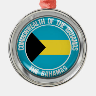 Bahamas Round Emblem Metal Ornament