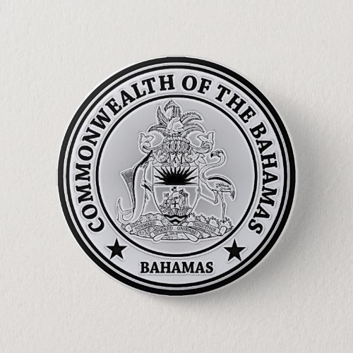Bahamas Round Emblem Pinback Button