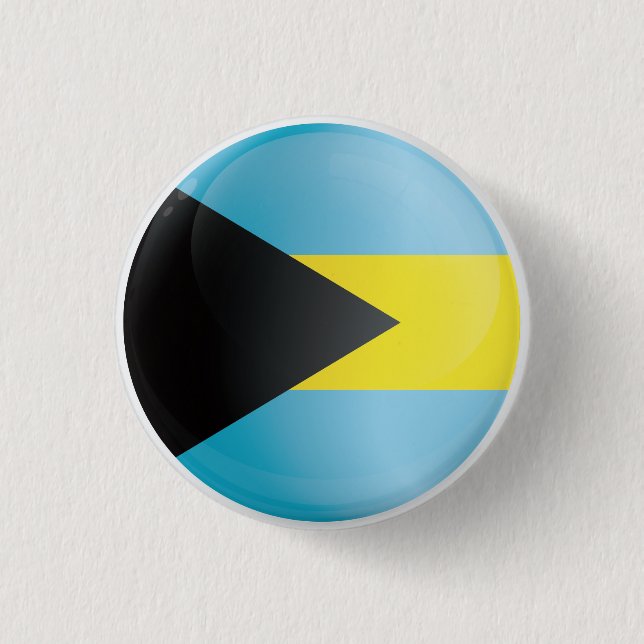 Bahamas  Round Icon Flag Button (Front)