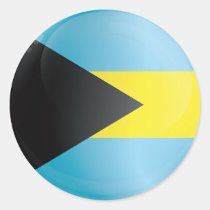 Bahamas  Round Icon Flag Classic Round Sticker